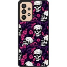 Coque Samsung Galaxy A33 5G - Silicone rigide noir Halloween 2024 romantic skulls