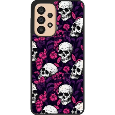 Coque Samsung Galaxy A33 5G - Silicone rigide noir Halloween 2024 romantic skulls