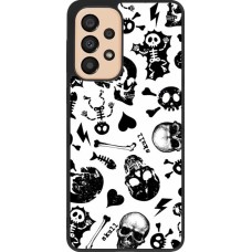 Coque Samsung Galaxy A33 5G - Silicone rigide noir Halloween 2024 skeleton mix