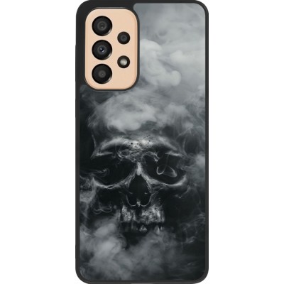 Coque Samsung Galaxy A33 5G - Silicone rigide noir Halloween 2024 smoky skull