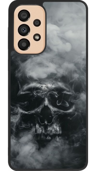 Coque Samsung Galaxy A33 5G - Silicone rigide noir Halloween 2024 smoky skull