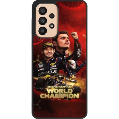 Coque Samsung Galaxy A33 5G - Silicone rigide noir Max Verstappen Champion 2023