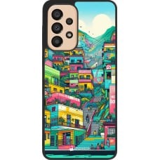 Coque Samsung Galaxy A33 5G - Silicone rigide noir Medellin Comuna 13 Art