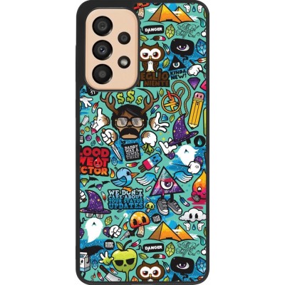 Coque Samsung Galaxy A33 5G - Silicone rigide noir Mixed Cartoons Turquoise