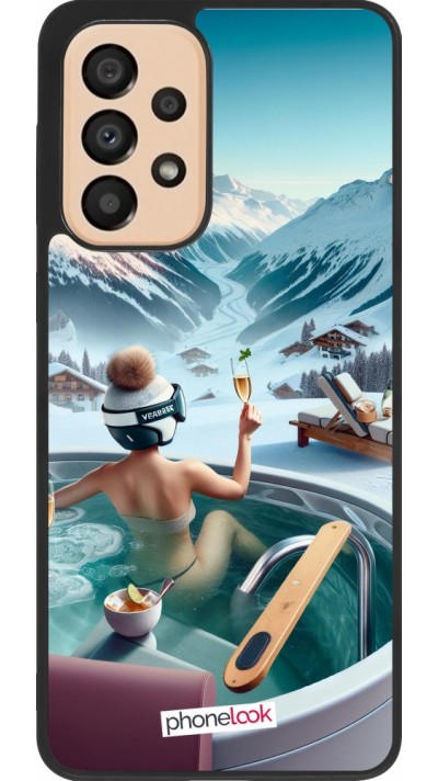 Coque Samsung Galaxy A33 5G - Silicone rigide noir Montagne Glamour Jacuzzi