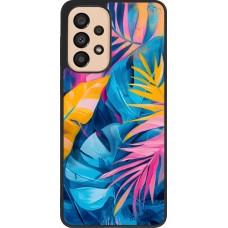 Coque Samsung Galaxy A33 5G - Silicone rigide noir Palms Blue