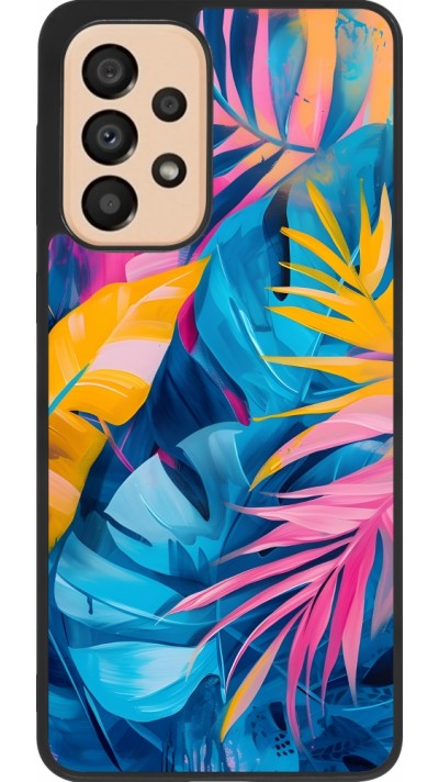 Coque Samsung Galaxy A33 5G - Silicone rigide noir Palms Blue