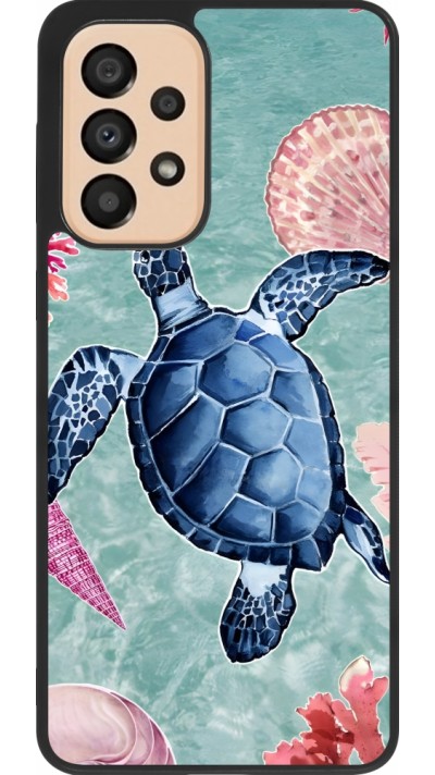 Coque Samsung Galaxy A33 5G - Silicone rigide noir Preppy Turtle