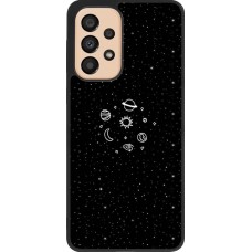 Hülle Samsung Galaxy A33 5G - Silikon schwarz Space Doodle