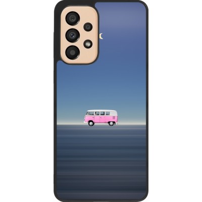 Coque Samsung Galaxy A33 5G - Silicone rigide noir Spring 23 pink bus