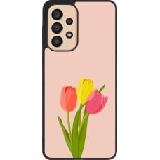 Coque Samsung Galaxy A33 5G - Silicone rigide noir Spring 23 tulip trio