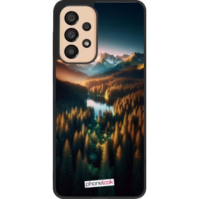 Coque Samsung Galaxy A33 5G - Silicone rigide noir Sunset Forest Lake