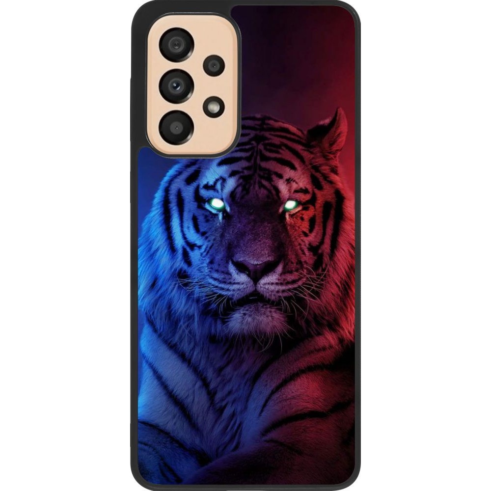 Hülle Samsung Galaxy A33 5G - Silikon schwarz Tiger Blue Red