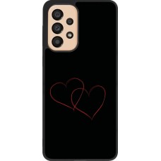 Coque Samsung Galaxy A33 5G - Silicone rigide noir Valentine 2023 attached heart