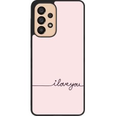 Coque Samsung Galaxy A33 5G - Silicone rigide noir Valentine 2023 i love you writing