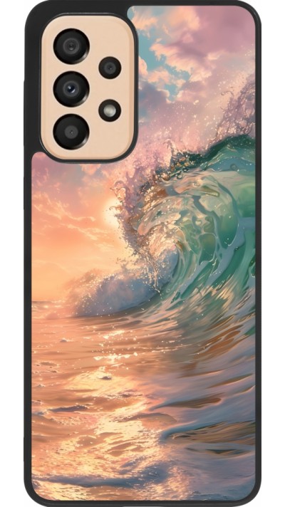 Coque Samsung Galaxy A33 5G - Silicone rigide noir Wave Sunset