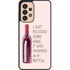 Coque Samsung Galaxy A33 5G - Silicone rigide noir I just rescued some wine