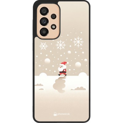 Coque Samsung Galaxy A33 5G - Silicone rigide noir Noël 2023 Minimalist Santa