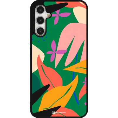 Coque Samsung Galaxy A34 5G - Silicone rigide noir Abstract Jungle