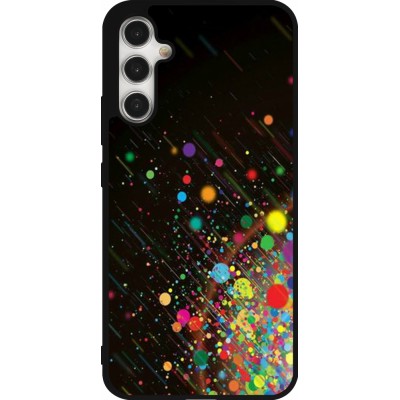 Coque Samsung Galaxy A34 5G - Silicone rigide noir Abstract Bubble Lines