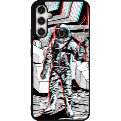 Coque Samsung Galaxy A34 5G - Silicone rigide noir Anaglyph Astronaut