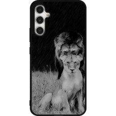 Coque Samsung Galaxy A34 5G - Silicone rigide noir Angry lions