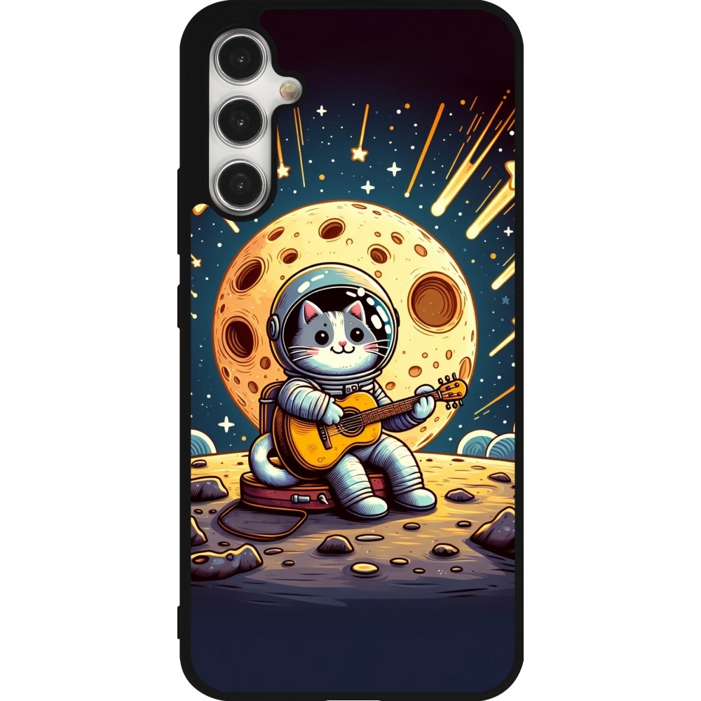 Coque Samsung Galaxy A34 5G - Silicone rigide noir AstroCat RockLune