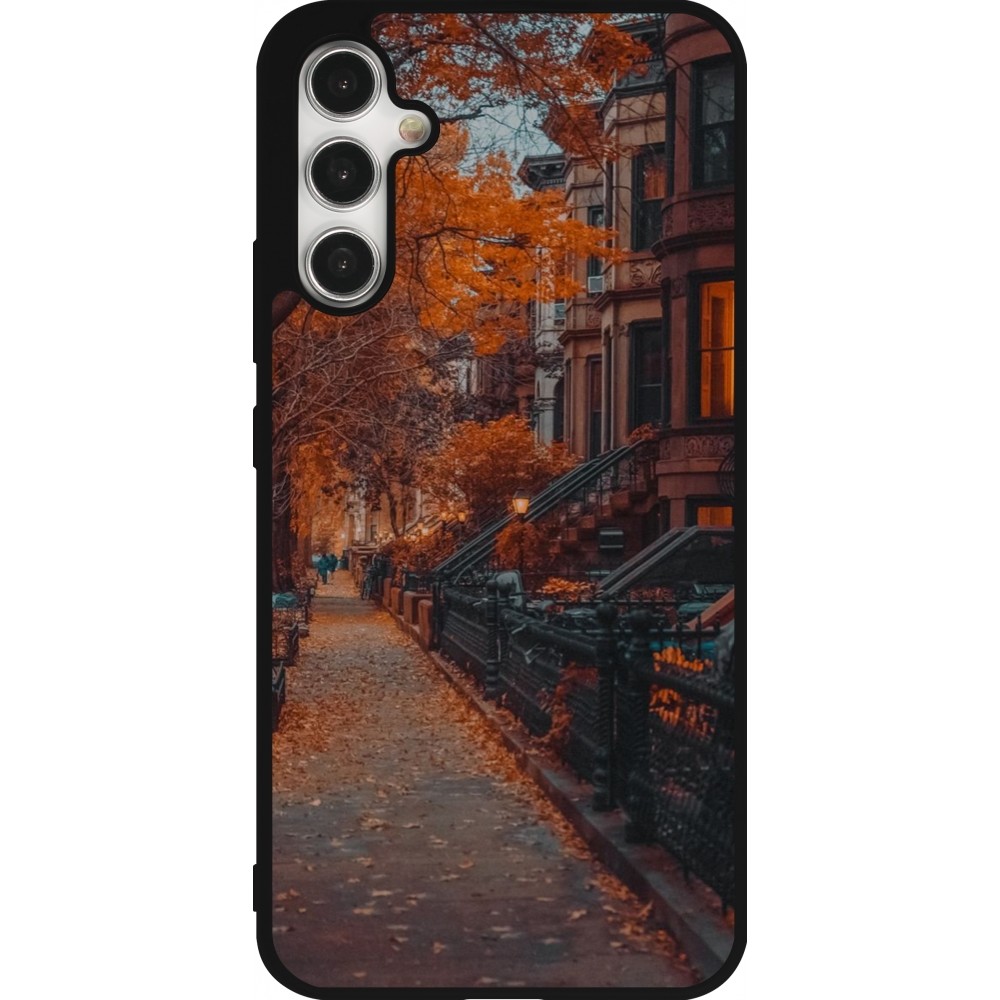 Coque Samsung Galaxy A34 5G - Silicone rigide noir Autumn 2024 city