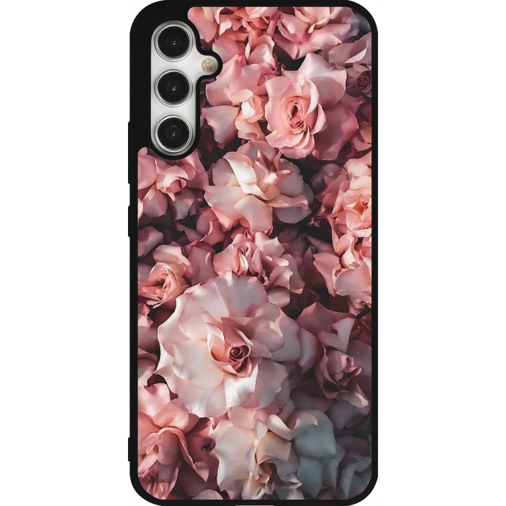 Samsung Galaxy A34 5G Case Hülle - Silikon schwarz Beautiful Roses