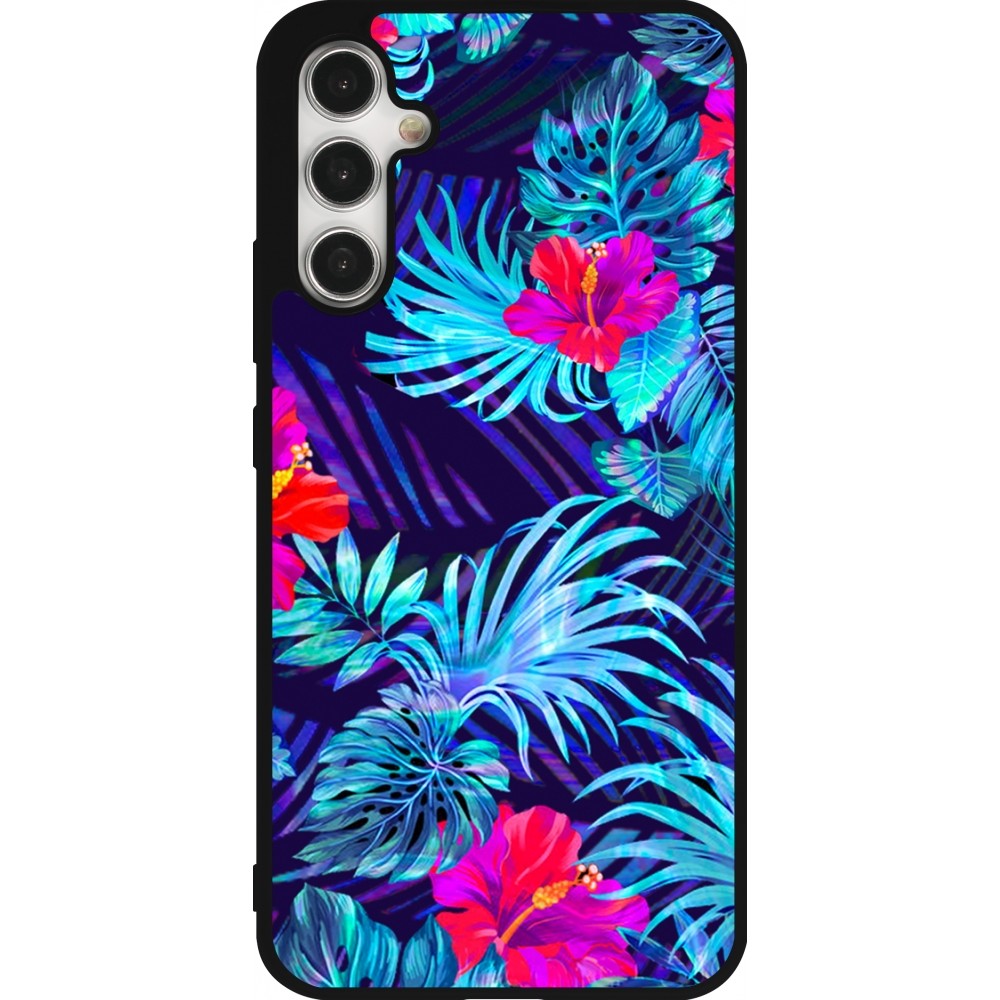 Samsung Galaxy A34 5G Case Hülle - Silikon schwarz Blue Forest