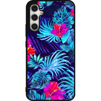 Coque Samsung Galaxy A34 5G - Silicone rigide noir Blue Forest