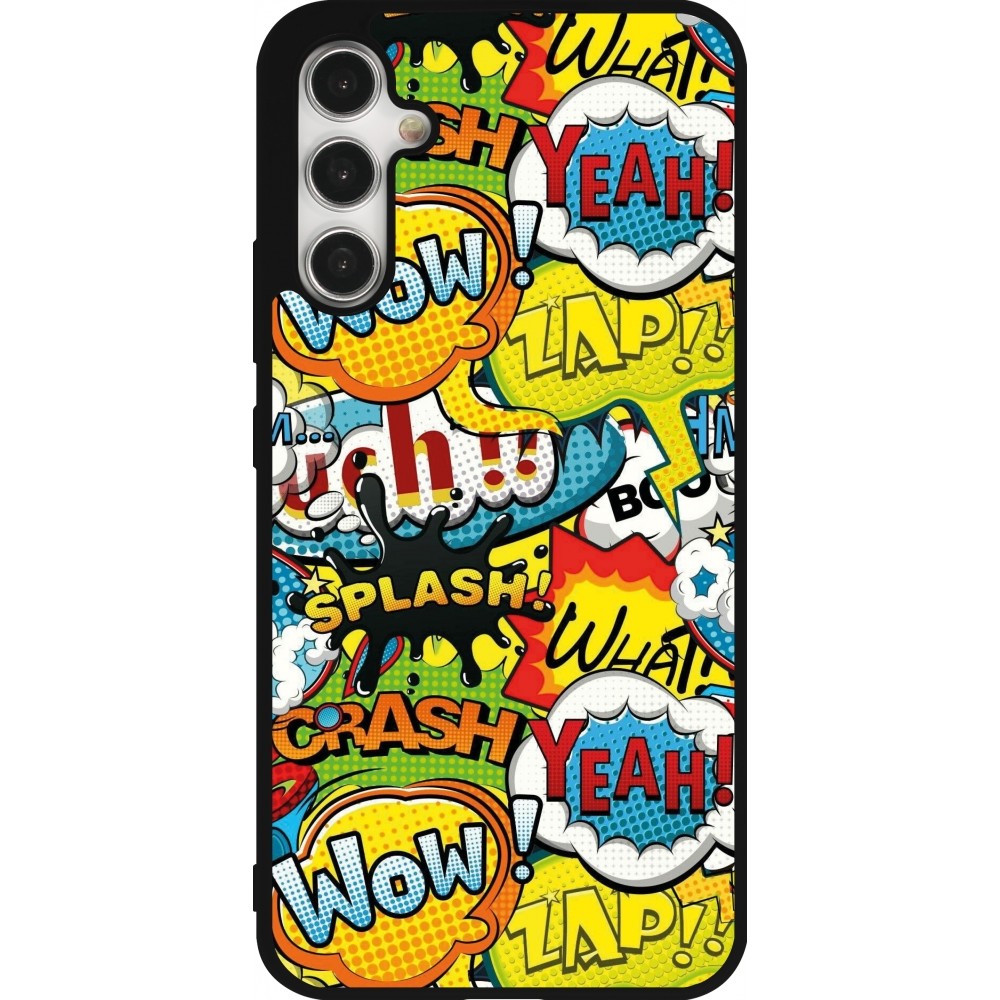 Coque Samsung Galaxy A34 5G - Silicone rigide noir Cartoons slogans