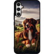 Coque Samsung Galaxy A34 5G - Silicone rigide noir Chien Campagne Suisse