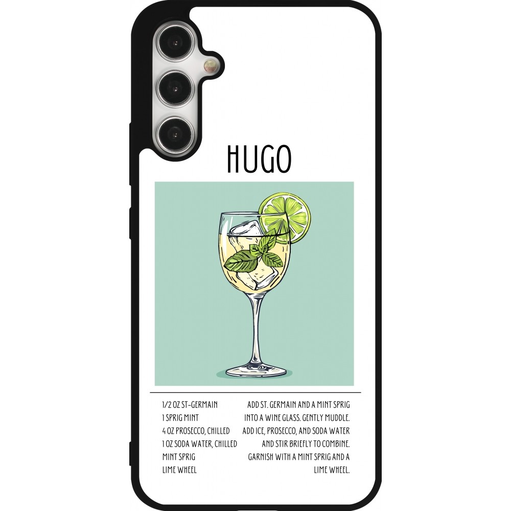 Samsung Galaxy A34 5G Case Hülle - Silikon schwarz Cocktail Rezept Hugo