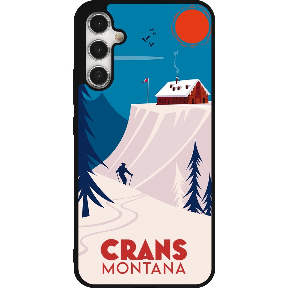 Samsung Galaxy A34 5G Case Hülle - Silikon schwarz Crans-Montana Cabane