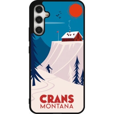 Coque Samsung Galaxy A34 5G - Silicone rigide noir Crans-Montana Cabane