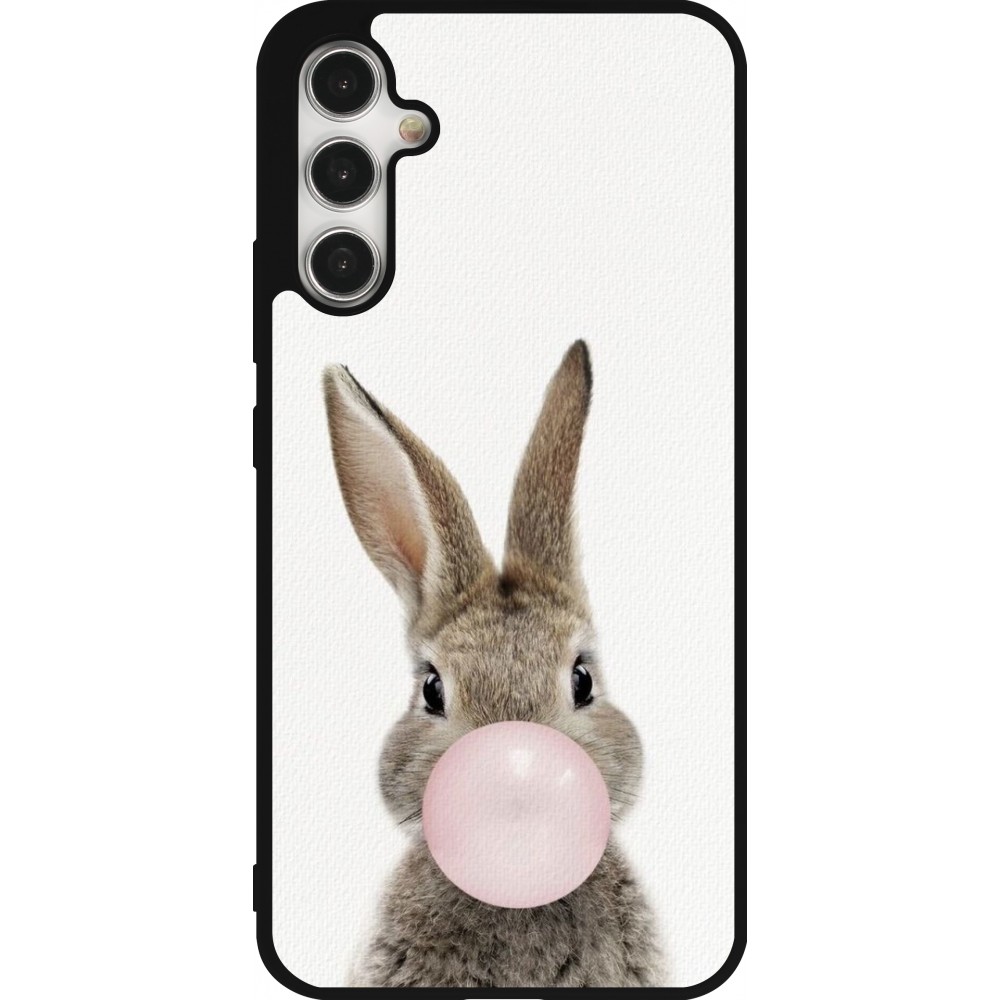 Samsung Galaxy A34 5G Case Hülle - Silikon schwarz Easter 2023 bubble gum bunny