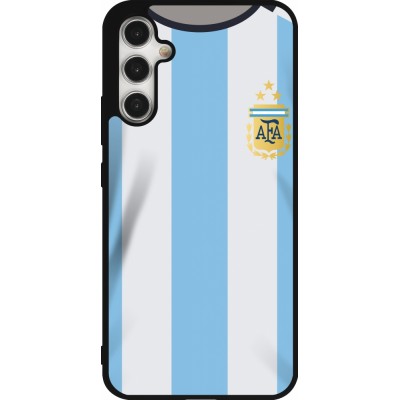 Coque Samsung Galaxy A34 5G - Silicone rigide noir Maillot de football Argentine 2022 personnalisable