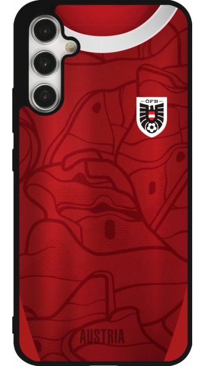 Samsung Galaxy A34 5G Case Hülle - Silikon schwarz Austria personalisierbares Fussballtrikot