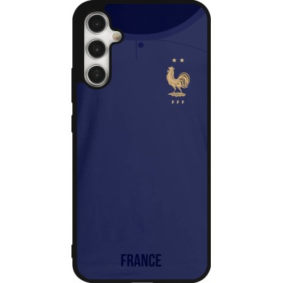 Coque Samsung Galaxy A34 5G - Silicone rigide noir Maillot de football France 2022 personnalisable