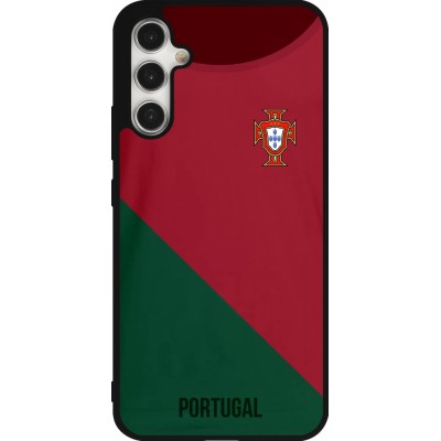 Coque Samsung Galaxy A34 5G - Silicone rigide noir Maillot de football Portugal 2022