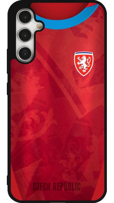 Samsung Galaxy A34 5G Case Hülle - Silikon schwarz Tschechische Republik personalisierbares Fussballtrikot