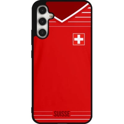 Coque Samsung Galaxy A34 5G - Silicone rigide noir Football shirt Switzerland 2022