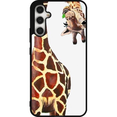 Coque Samsung Galaxy A34 5G - Silicone rigide noir Giraffe Fit