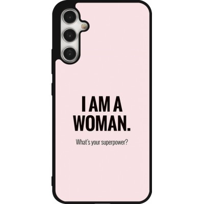 Coque Samsung Galaxy A34 5G - Silicone rigide noir I am a woman