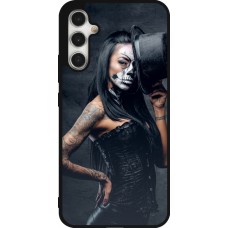 Coque Samsung Galaxy A34 5G - Silicone rigide noir Halloween 22 Tattooed Girl