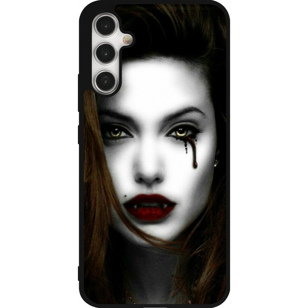 Coque Samsung Galaxy A34 5G - Silicone rigide noir Halloween 2023 gothic vampire