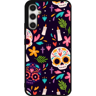 Coque Samsung Galaxy A34 5G - Silicone rigide noir Halloween 2023 mexican style