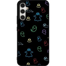 Samsung Galaxy A34 5G Case Hülle - Silikon schwarz Halloween 2024 colorful ghosts