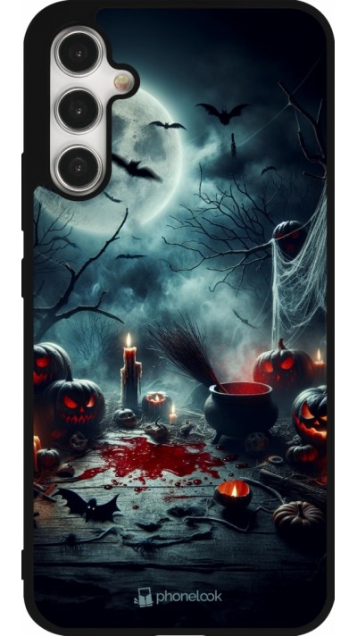 Coque Samsung Galaxy A34 5G - Silicone rigide noir Halloween 2024 Dark Moon